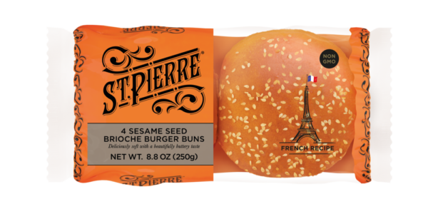 St Pierre 4 Seeded Burger Buns (US)