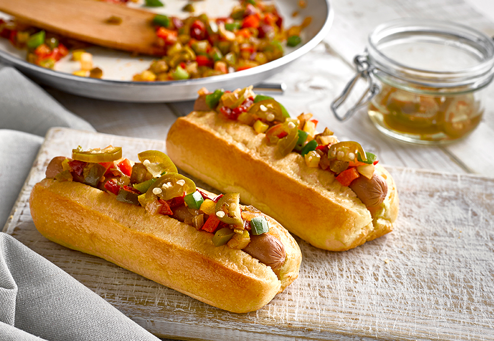 brioche chili cheese dogs