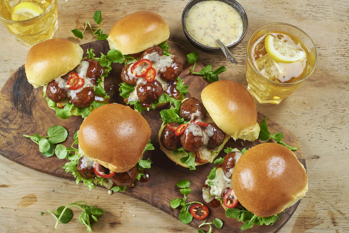 Buffalo Meatball Sliders