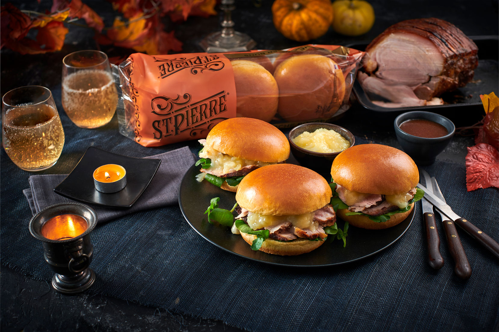 Slow Roast Pork And Apple Sauce Baps – St Pierre USA