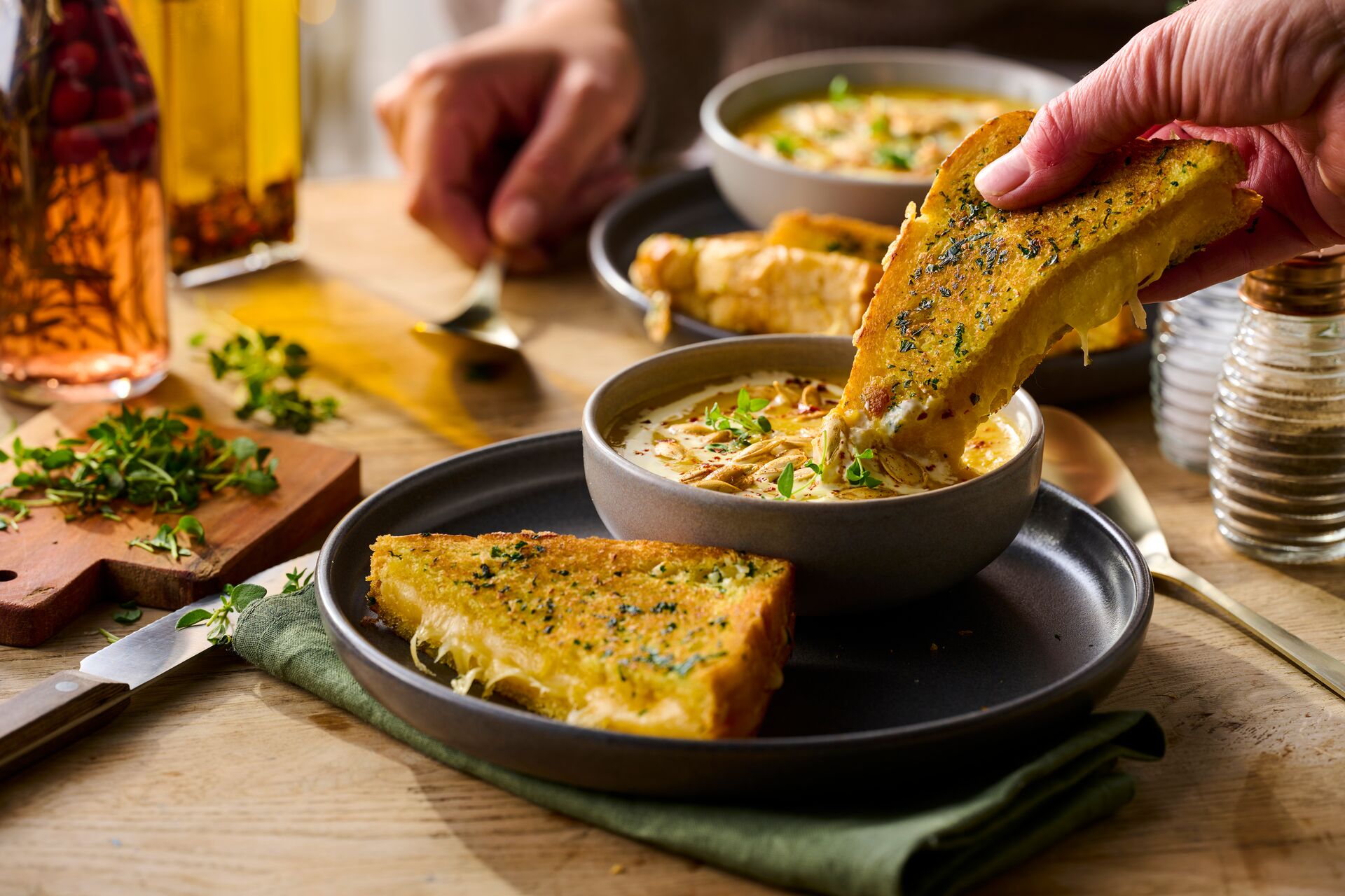 Pumpkin Soup & Herby Grilled Cheese – St Pierre USA