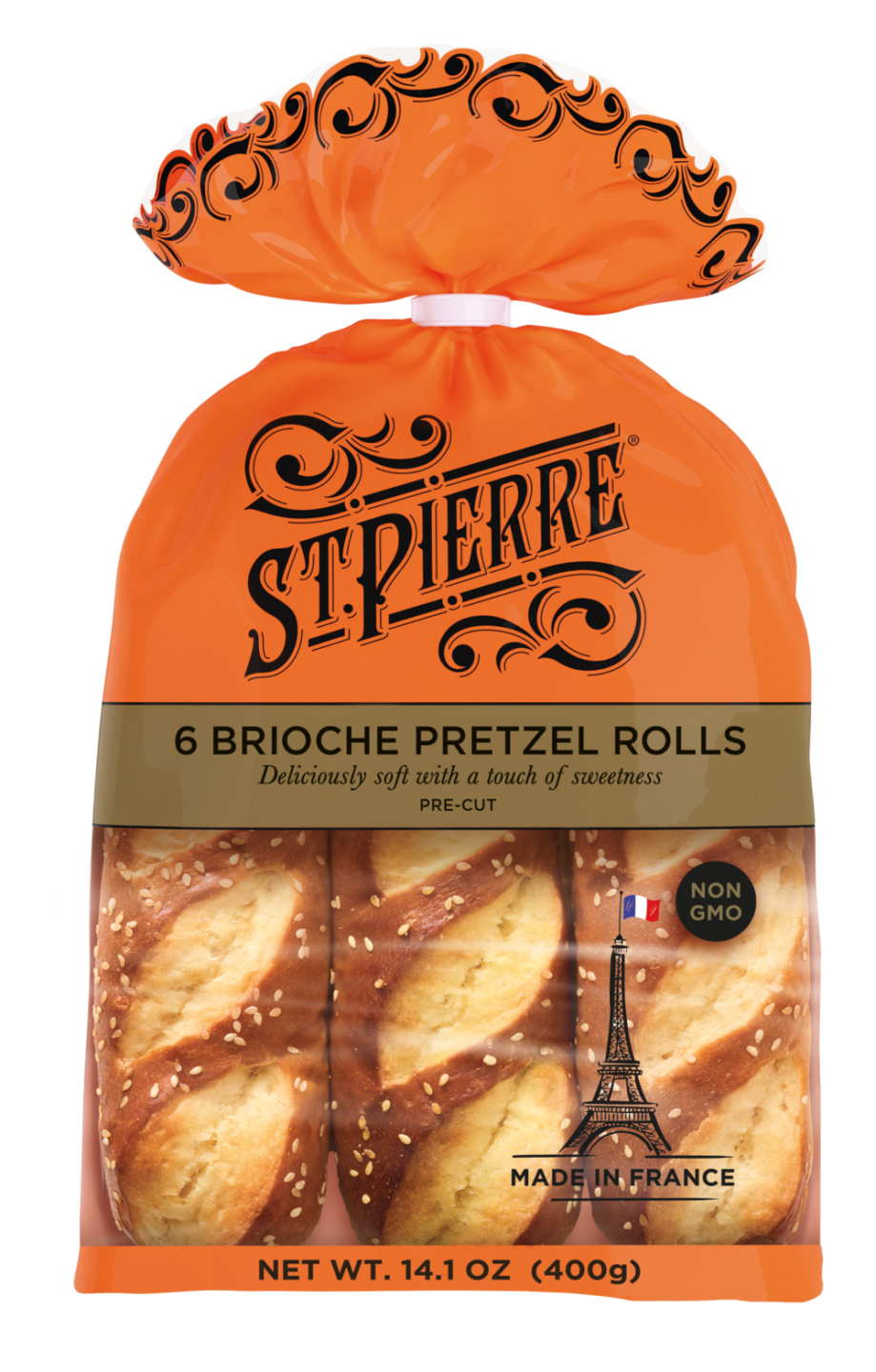 St Pierre 6 Brioche Pretzel Rolls (US)