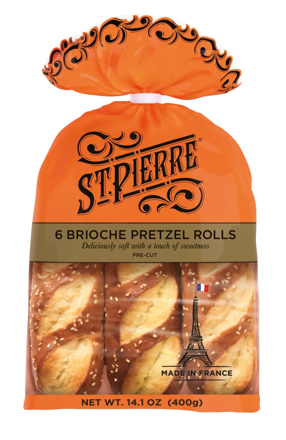 St Pierre 6 Brioche Pretzel Rolls (US)