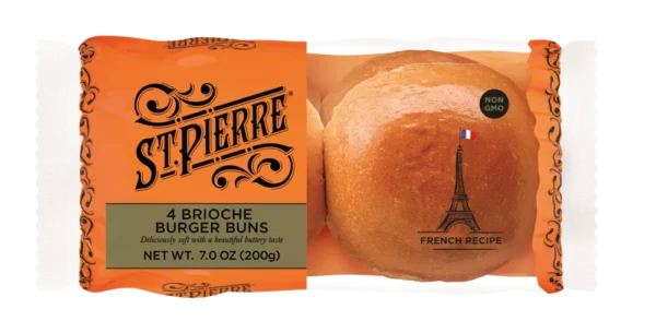 St Pierre 4 Brioche Burger Buns (US)