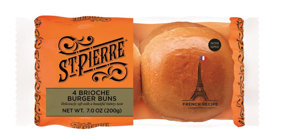 St Pierre 4 Brioche Burger Buns (US)