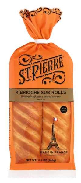 St Pierre 4 Brioche Sub Rolls (US)