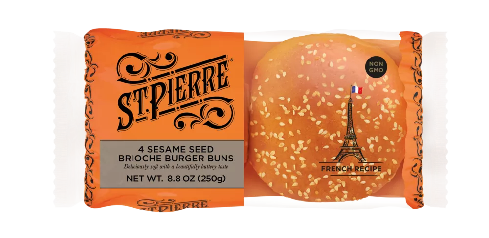 St Pierre 4 Seeded Burger Buns (US)