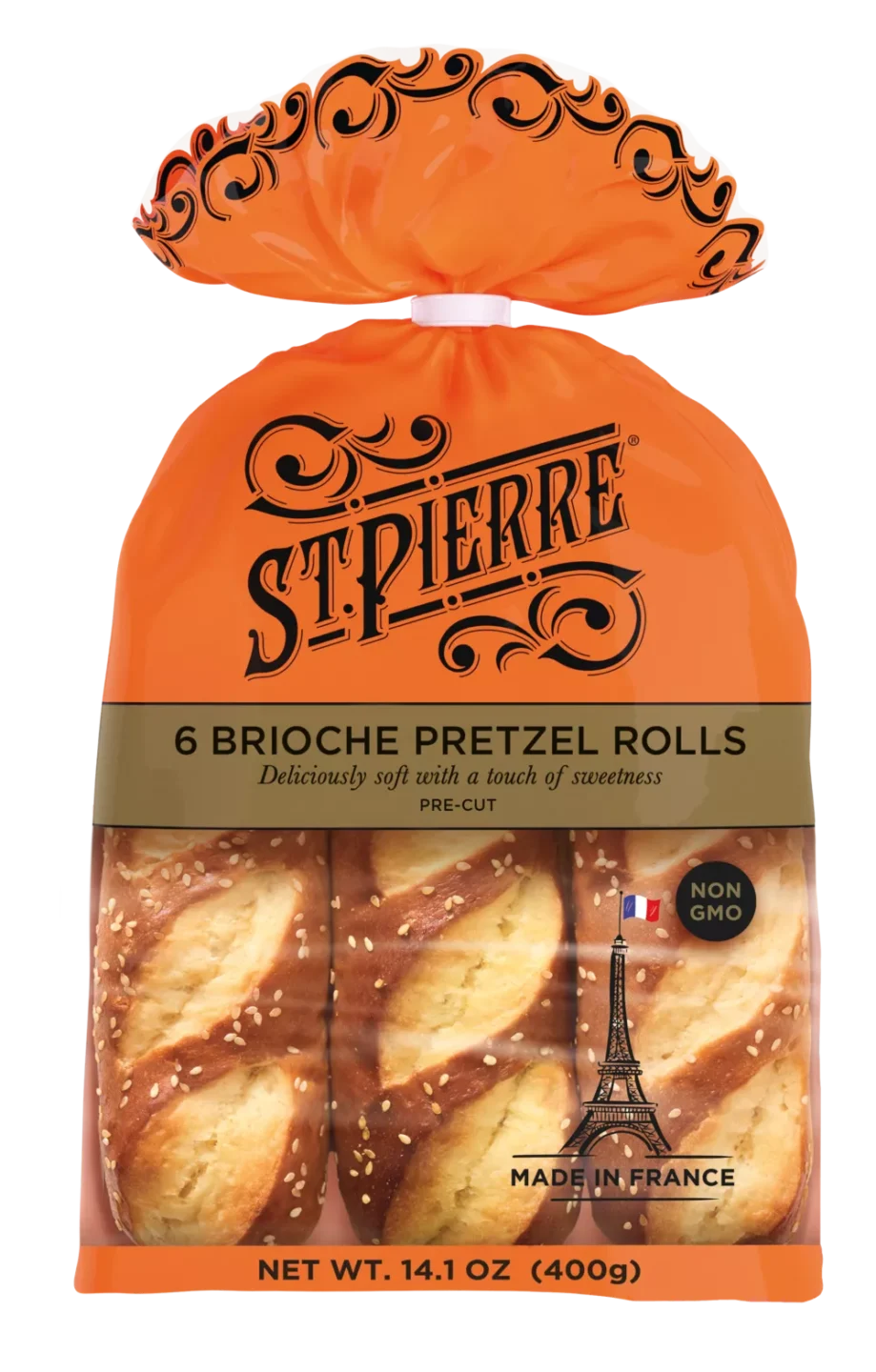 St Pierre 6 Brioche Pretzel Rolls (US)