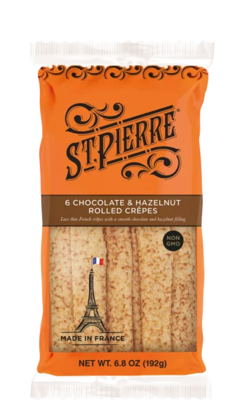 St Pierre 6 Chocolate & Hazelnut Rolled Crepes (US)