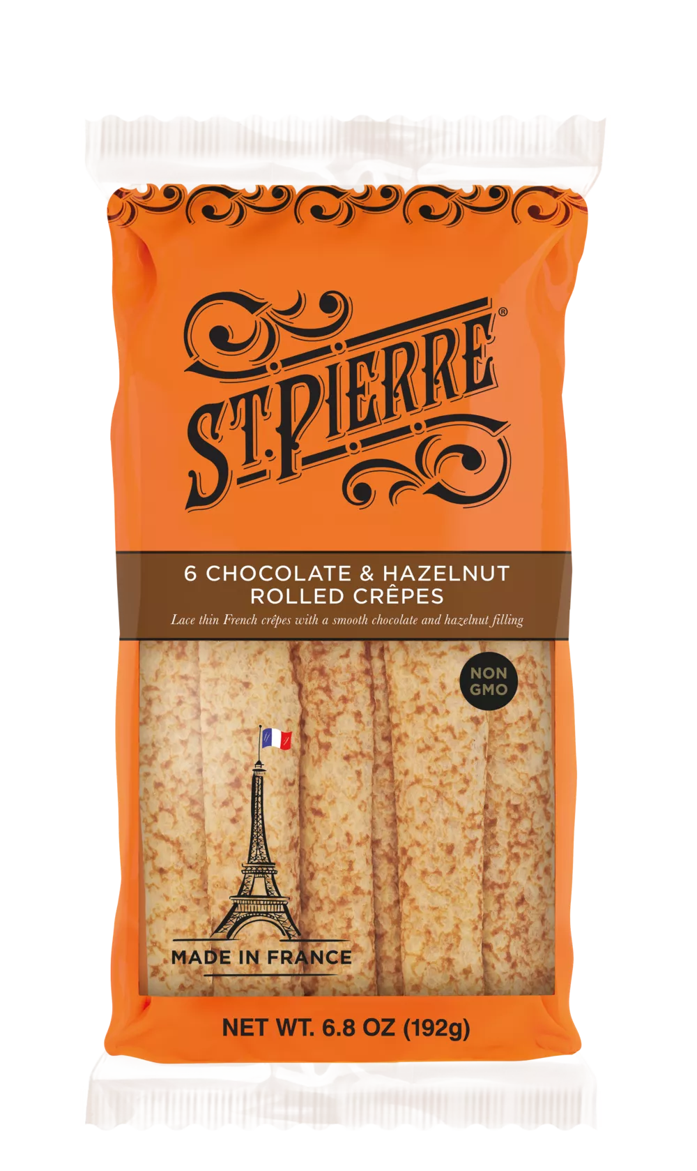 6 Chocolate & Hazelnut Rolled Crêpes – St Pierre USA Product