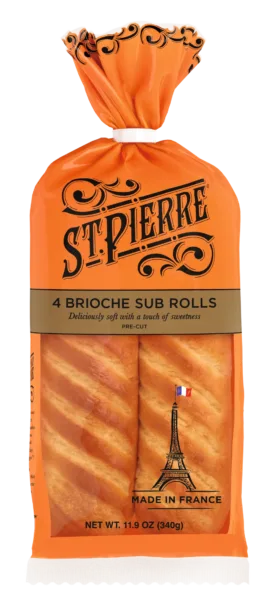 St Pierre 4 Brioche Sub Rolls (US)