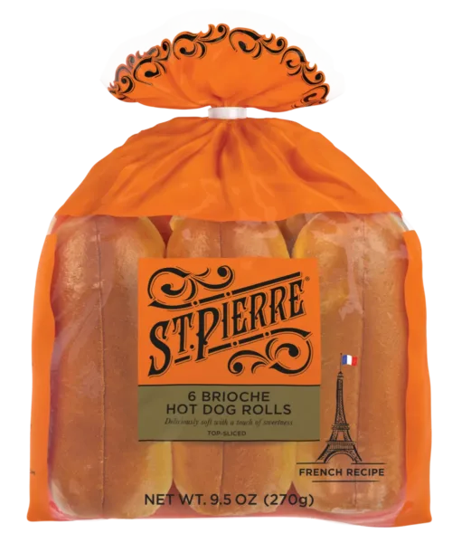 St Pierre 6 Brioche Hot Dog Rolls (US)