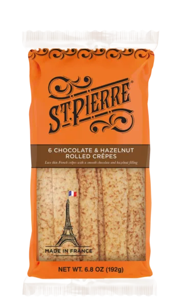 St Pierre 6 Chocolate & Hazelnut Rolled Crepes (US)