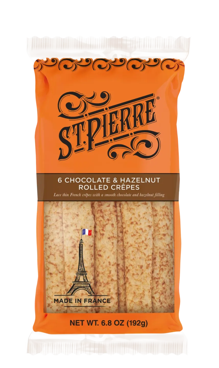 St Pierre 6 Chocolate & Hazelnut Rolled Crepes (US)